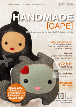 May 2010 CCDI Newsletter - Cape Craft and Design Institute