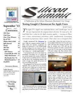 September Newsletter - Silicon Mountain Macintosh User Group