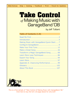 Take Control of Making Music with GarageBand 08 (1.0)