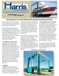 Used Marine Travelift Mobile Boat Hoists Set Record Prices - Harris