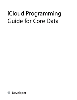 iCloud Programming Guide for Core Data - Apple Developer