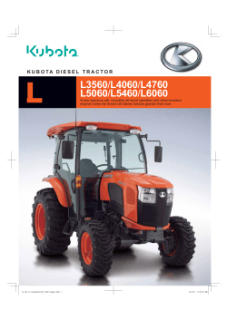 L3560/L4060/L4760 L5060/L5460/L6060 - Kubota Tractor Corporation