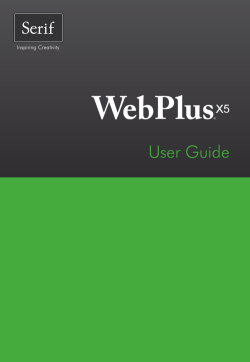 WebPlus X5 User Guide (US edition) - Serif
