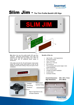 Slim Jim thin profile LED sign - Lasermet, Ltd