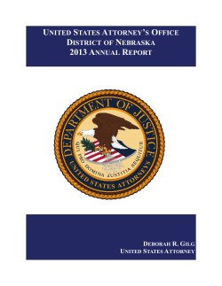 2013 ANNUAL REPORT - Department of Justice