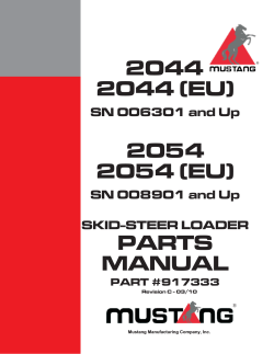 2044 2044 (EU) 2054 2054 (EU) PARTS MANUAL - Mustang