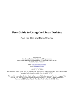 User Guide to Using the Linux Desktop