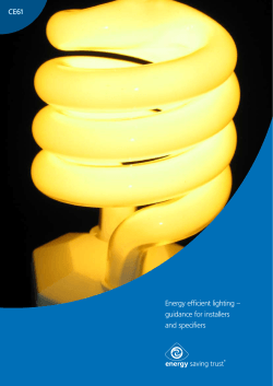 Energy efficient lighting – guidance for installers and specifiers CE61