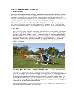 Selecting the Bell 47 thats right for you By Steve Brousseau • Bell