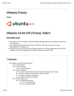 UbuntuGuide Trusty Pt. 1