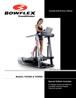 Bowflex TC5300/6000 Owners Assembly Manual - Nautilus