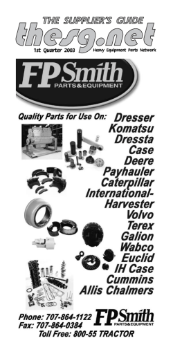 Heavy Equipment Parts Network - The Suppliers Guide