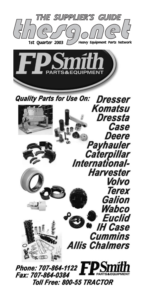 Heavy Equipment Parts Network The Suppliers Guide