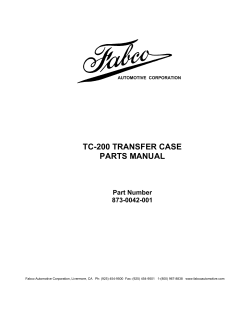 TC-200 Transfer Case Parts Manual - Fabco Automotive Corporation