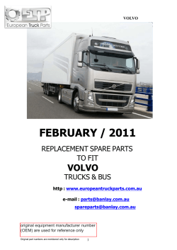 Volvo Catalogue - european truck parts