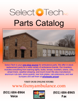 Parts Catalog - Select-Tech Inc.