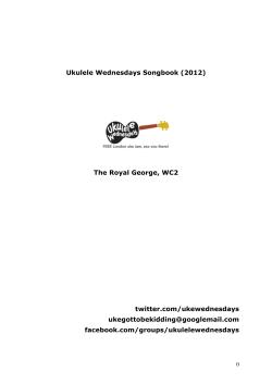 Ukulele Wednesdays Songbook 2012 v1 - albany ukulele