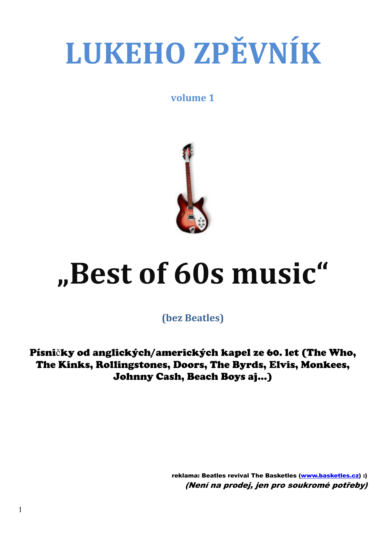 Lukeho Zpevnik Best Of 60s Music Webnode