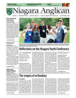 Niagara Anglican Newspaper - October 2009 - Anglican Diocese of