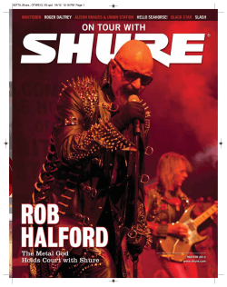 On Tour With Shure Winter 2012 PDF (2.8 mb)