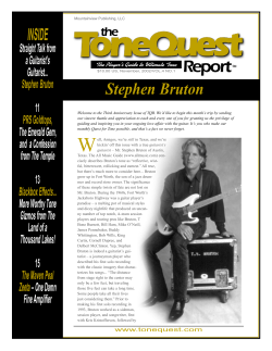 More from the interview in ToneQuest Report - Stephen Bruton