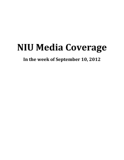 Week of September 10, 2012 - Northern Illinois University