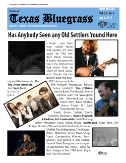 Volume 33, No. 4 - Central Texas Bluegrass Association