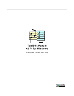 TablEdit Manual