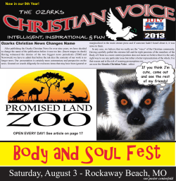Saturday, August 3 - Rockaway Beach, MO - American Christian Voice