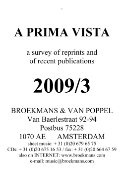 A PRIMA VISTA - Broekmans Van Poppel