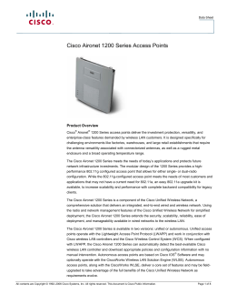 Cisco Aironet 1200 Series Access Points