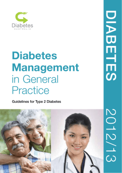 Diabe T es 2012/13 - Diabetes Australia