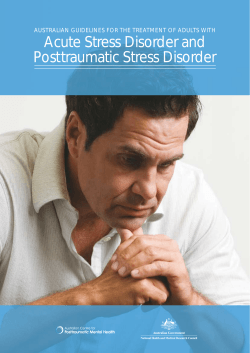 Australian Guidelines for the Treatment of Adults with Acute Stress