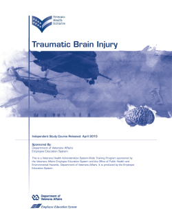 Veterans Health Initiative Traumatic Brain Injury - Public Health