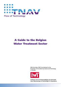 A Guide to the Belgian Water Treatment Sector - Tnav