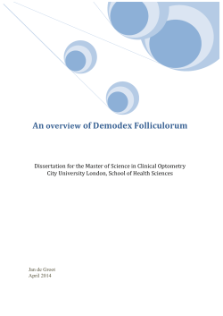 An overview of Demodex Folliculorum - Jan de Groot Kontaktlenzen