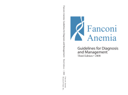 Fanconi Anemia: Guidelines for Diagnosis and Management (2008)