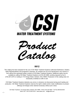 features - CSI Water Treatment