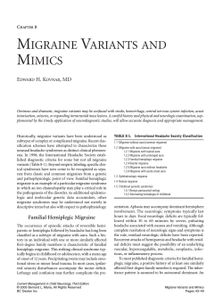 08. Migraine Variants and Mimics