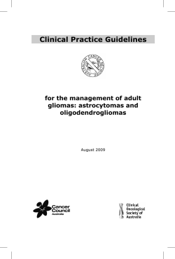 Clinical practice guidelines for the management of adult gliomas