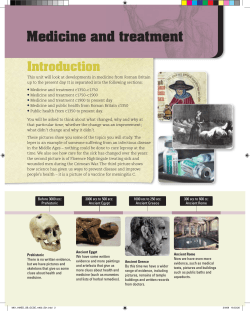 Medicine and treatment - Pearson Schools