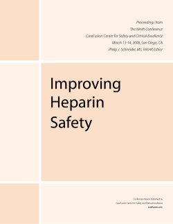 Improving Heparin Safety - CareFusion