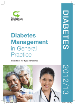 Diabetes Management in General Practice - Diabetes Australia