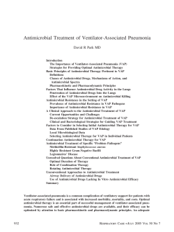 Antimicrobial Treatment of Ventilator-Associated - Respiratory Care