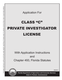 applicant for a Class “C” Private Investigator license