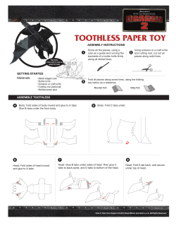 TOOTHLESS PAPER TOY - DreamWorks Animation