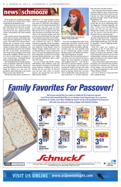 Family Favorites For Passover! - Better Newspaper Contest