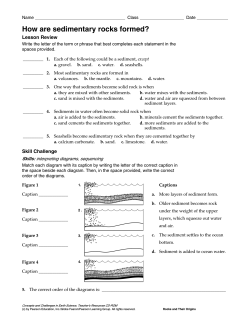 How are Sedimentary Rocks Formed? Worksheet - MTA Science