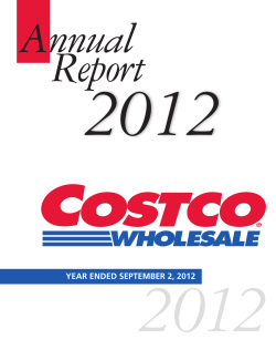 Costco 2012 Annual Report - Investor Relations Solutions