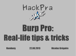 Burp Pro Tips and Tricks - owasp